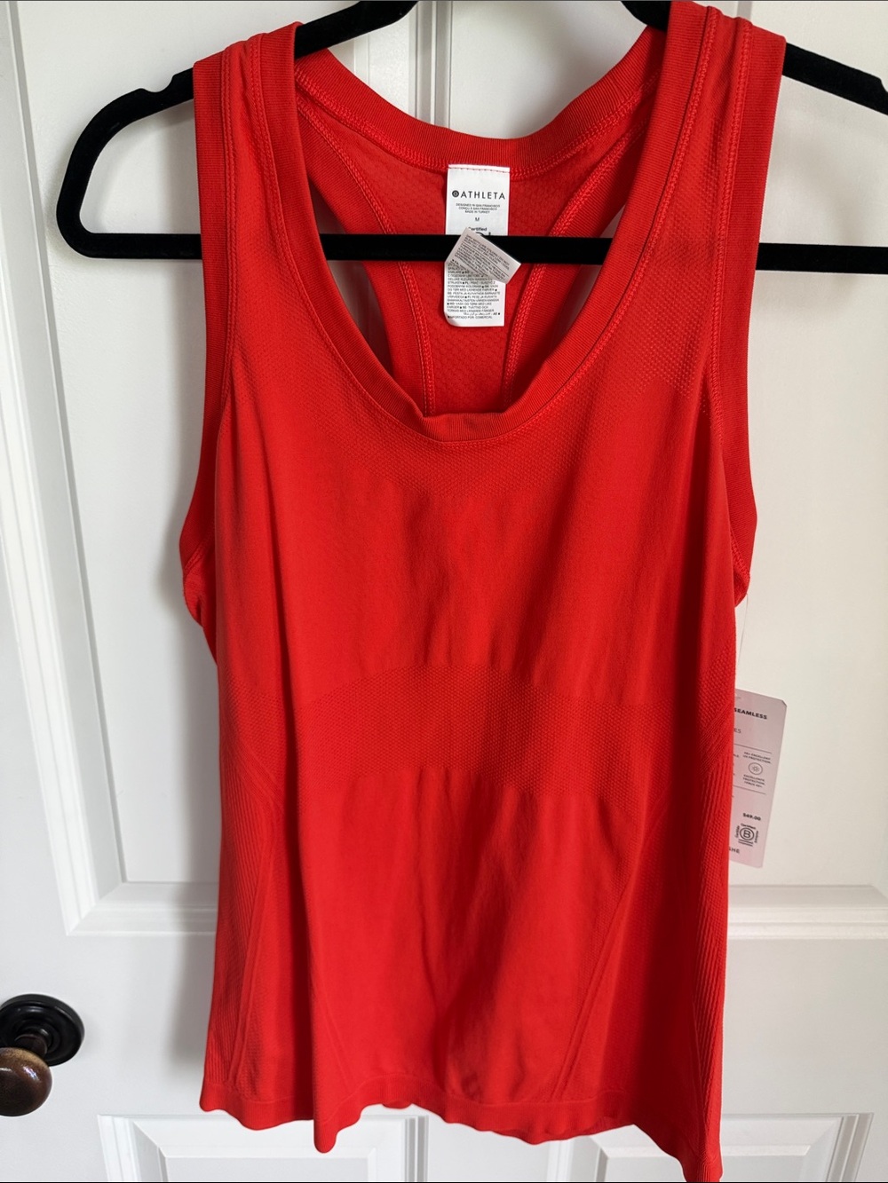 Athleta Momentum Women's Red/Coral 🪸Tank Top - Performance Tank -M- NWT
